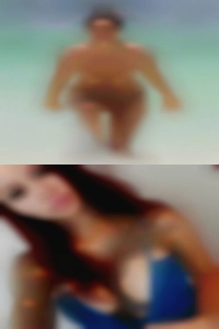 Art and live sexy woman make music.